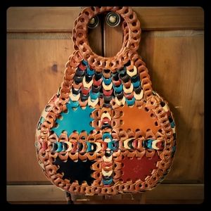 NWT PATRICIA NASH PISTICCI LINKED LEATHER HANDBAG